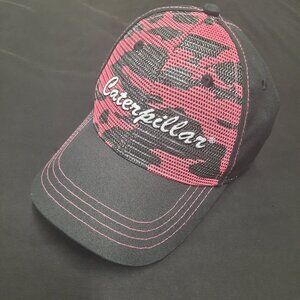 Women's Caterpillar Adjustable Trucker Hat OSFM Pink Black Camo Fashion Outdoors